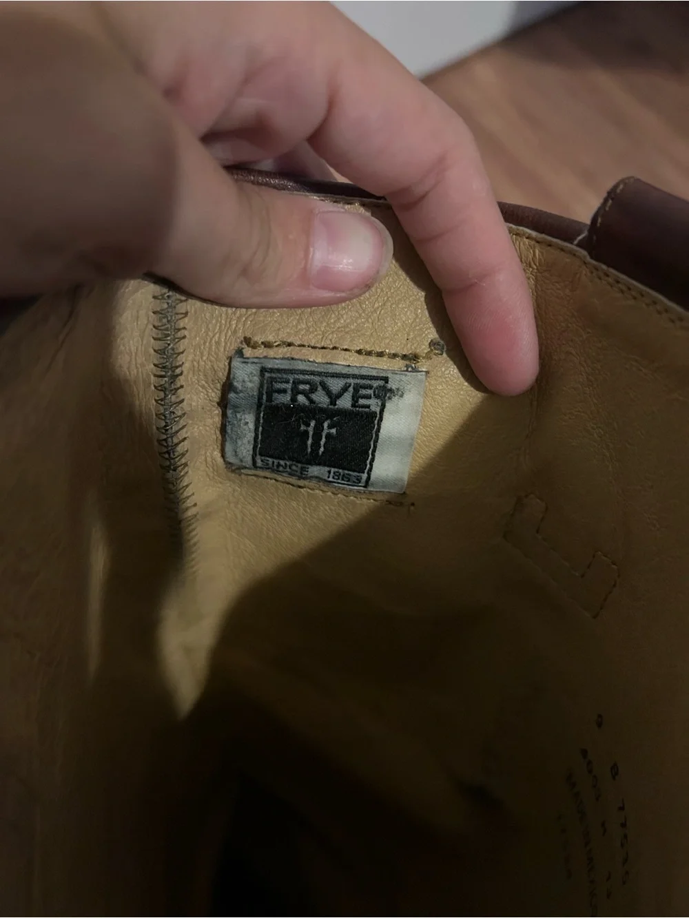 Frye Brown Leather Boots with Tan Interior